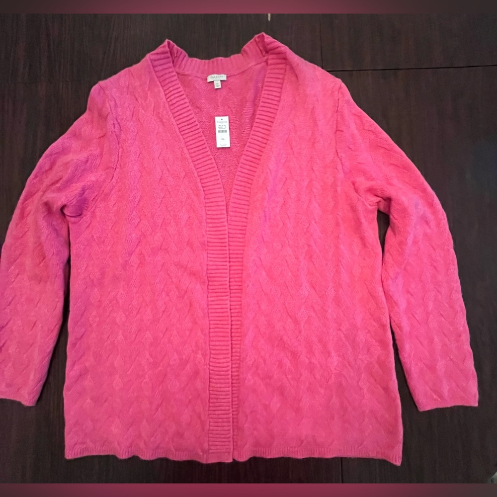 Talbots NWT Pink Cardigan Sweater XL